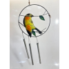 Image 1 : HUMMINGBIRD WIND CHIME ORNAMENT GLASS BELL FOR HOME DECORATION (SLIGHTLY USED)