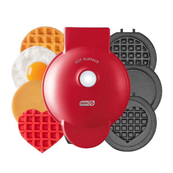 DASH MULTIMAKER MINI SYSTEM - WAFFLE MAKER WITH 4 REMOVABLE PLATES: WAFFLE IRON & GRIDDLE 