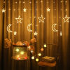 Image 1 : STAR MOON CURTAIN STRING LIGHTS -N