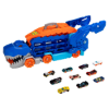 Image 1 : HOT WHEELS CITY TOY CAR TRACK SET, ULTIMATE T-REX TRANSPORTER -SU