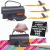 Image 1 : WRAPPING PAPER CUTTER WITH 3 REPLACEABLE BLADE SETS FOR BIRTHDAY PAPER GIFT
