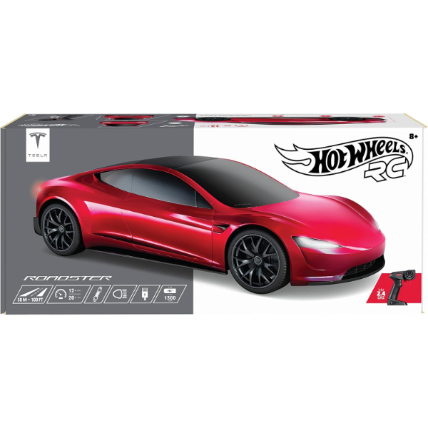 HOT WHEELS RC TESLA ROADSTER (SLIGHTLY USED) 