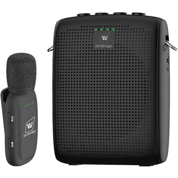 WINBRIDGE WIRELESS VOICE AMPLIFIER WITH CLIP-ON LAPEL MIC FOR TEACHERS -N