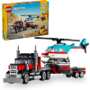 Image 1 : LEGO CREATOR 3 IN 1 FLATBED TRUCK WITH HELICOPTER TOY