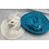 Image 2 : BABY BUCKET HAT EYELET WHITE/BLUE SHARK (NEW, NO BOX)