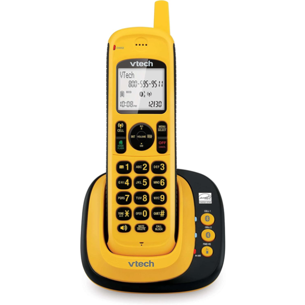 VTECH DS6161W DECT 6.0 RUGGED CORDLESS PHONE WITH BLUETOOTH® CONNECT TO CELL™, 1 HANDSET
