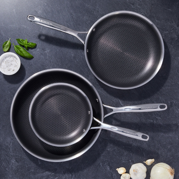 HENCKELS PARADIGM STAINLESS STEEL SKILLET SET
