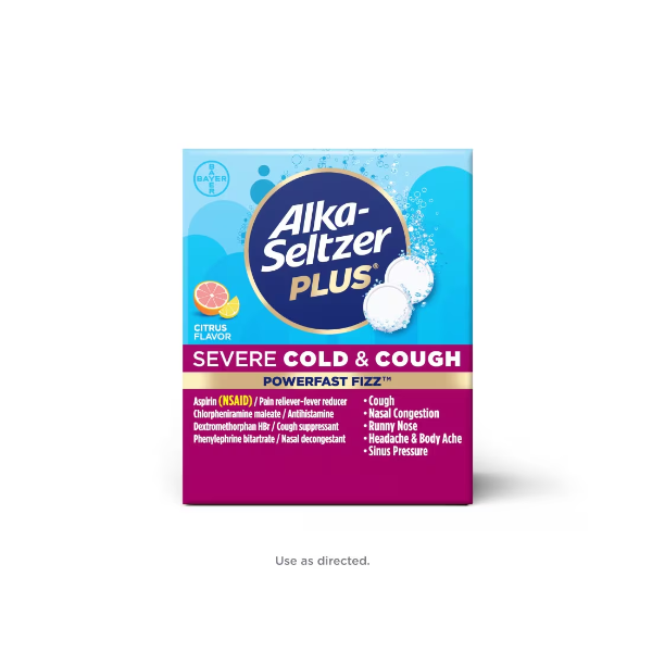 ALKA-SELTZER PLUS® SEVERE COLD & COUGH POWERFAST FIZZ