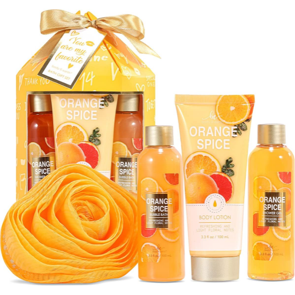 BODY & EARTH 4 PACK ORANGE SCENTED GIFT BOXES (NEW)