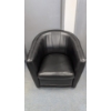 Image 3 : COSTCO Natuzzigroup Cora Leather Swivel Chair, Black