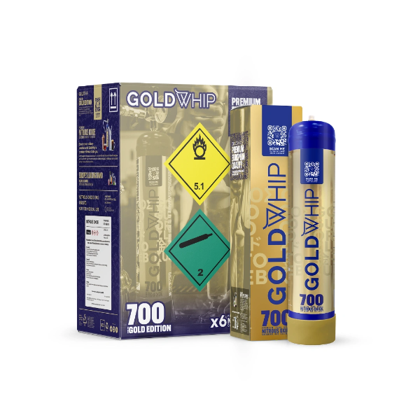 GOLDWHIP N2O 700 SERIES WHIPPED CREAM CHARGER TANKS (NEW, NO BOX)