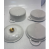 Image 3 : TRAMONTINA CAST IRON COVERED CASSEROLE SET - WHITE -SU