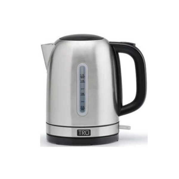TRU 1.7L STAINLESS STEEL ELECTRIC KETTLE, CORDLESS, PORTABLE, AUTO-OFF