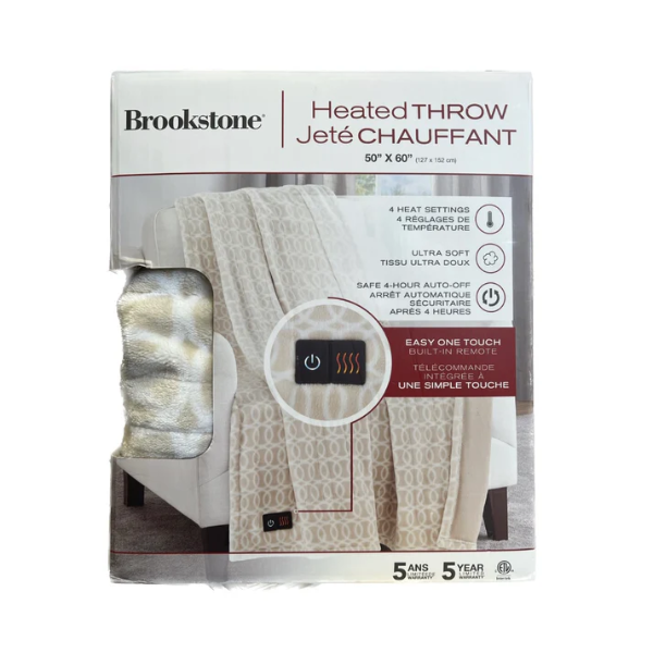 BROOKSTONE - HEATED THROW (SLIGHTLY USED)