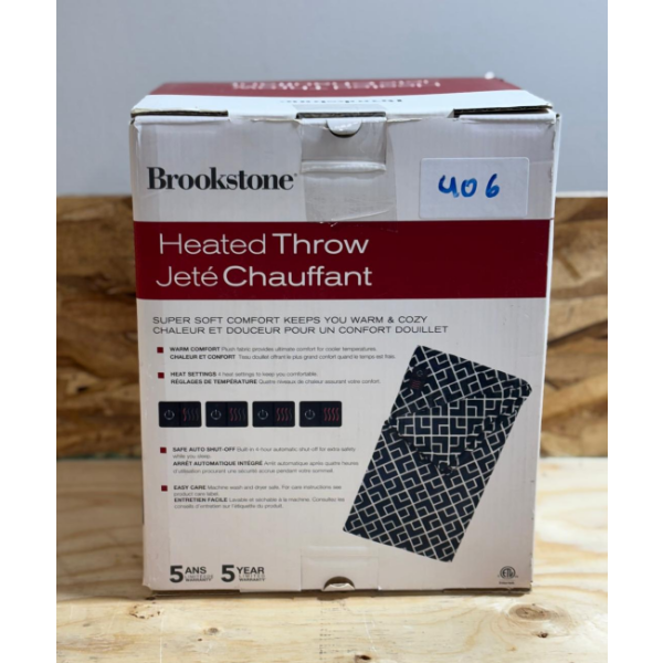 BROOKSTONE HEATED THROW (SLIGHTLY USED)