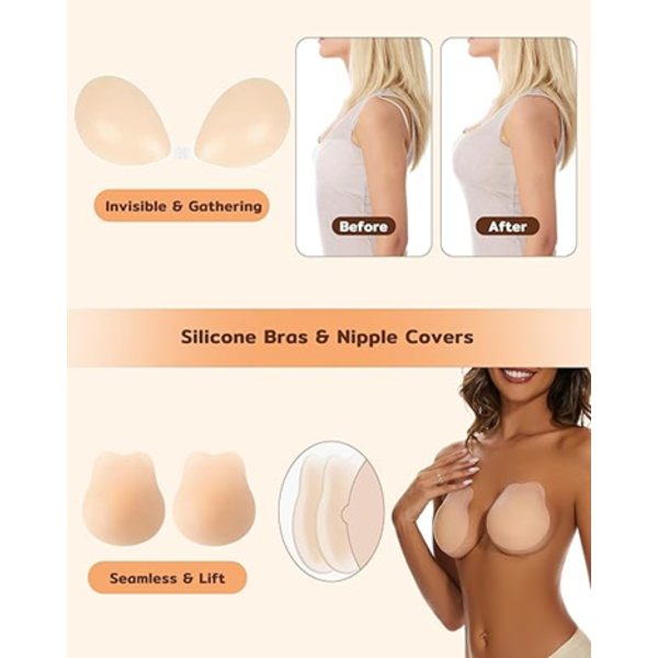 STICKY BRA STRAPLESS PUSH UP SELF ADHESIVE BRA FOR WOMEN