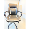 Image 2 : QUILTED TASK CHAIR, BLACK WITH WHITE TRIM -SU