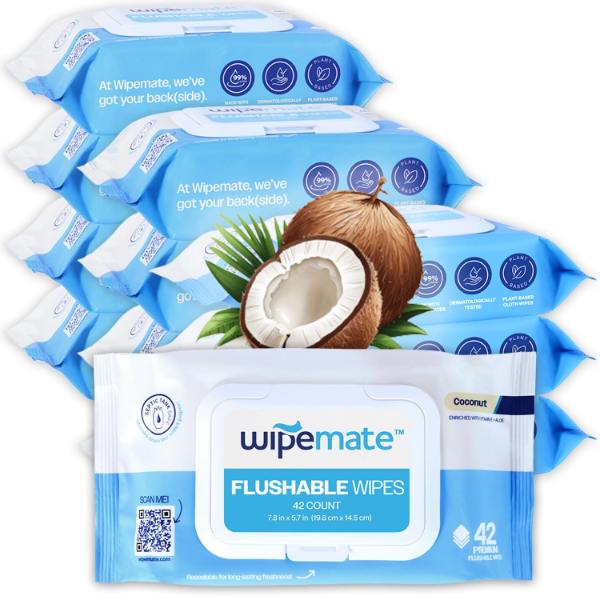 ULTRA FLUSHABLE BUTT WIPES, SOOTHING VITAMIN E & ALOE