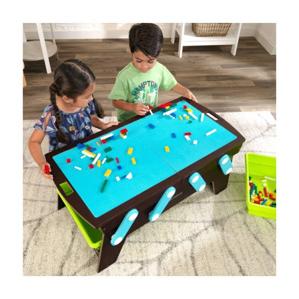 KIDKRAFT BUILDING BRICKS PLAY N STORE TABLE