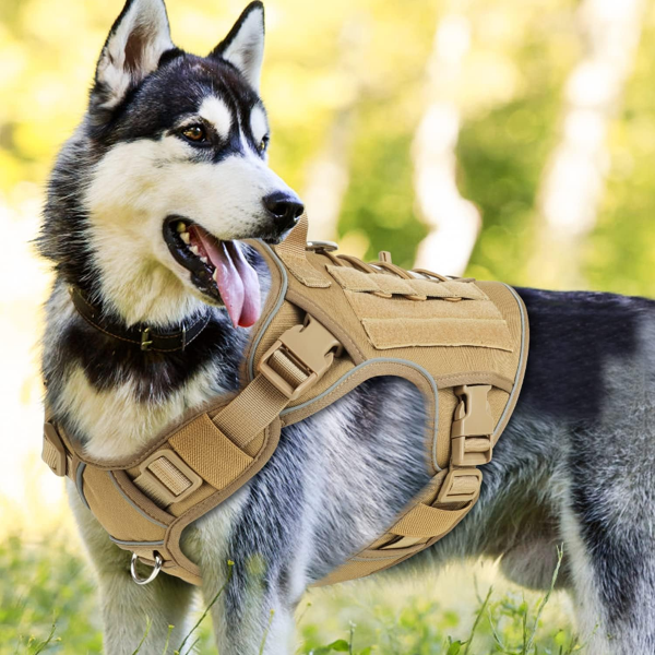 TACTICAL DOG HARNESS VEST WITH HANDLE TACTICAL DOG HARNESS FOR LARGE DOGS