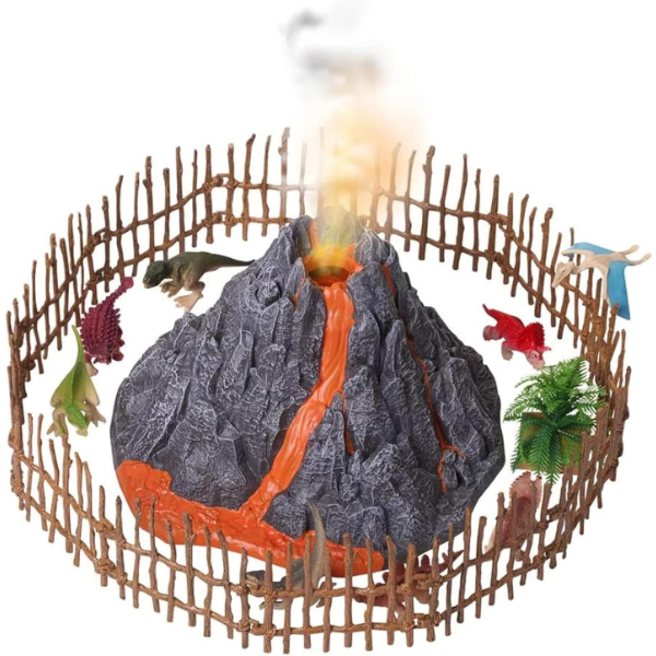 DAZMERS | VOLCANO AND DINOSAURS PLAYSET
