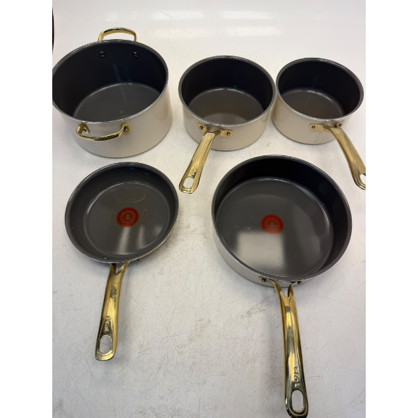 T-FAL PRESERVE CERAMIC COOKWARE 5-PIECE -U