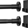 Image 1 : MATTE BLACK SHOWER CURTAIN ROD