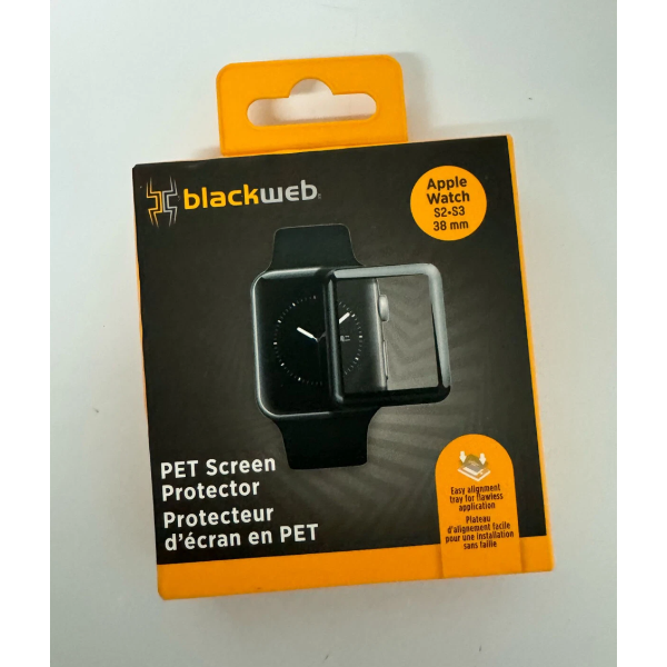 Blackweb Protective Glass for Apple Watch 38mm Series 2 S3 - New (4 BOX)