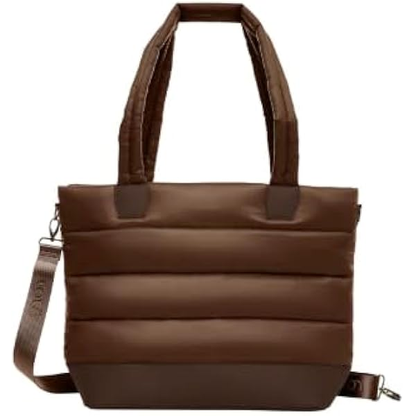 LOLË PUFFER TOTE BAG – QUILTED LIGHTWEIGHT SHOULDER & CROSSBODY BAG WITH LAPTOP POCKET -SU