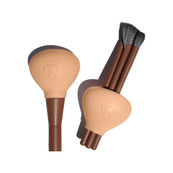 BRUSH BUBBLE ORIGINAL SILICONE MAKEUP BRUSH COVERS FOR TRAVEL (NEW)