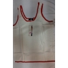 Image 1 : DOKOTOO RIB TANK WHITE & RED 2XL (NEW)