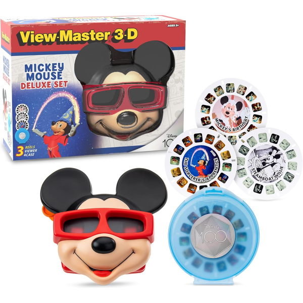 DISNEY 100 VIEW-MASTER 3-D MICKEY MOUSE DELUXE SET 3 REELS W/CASE 2023