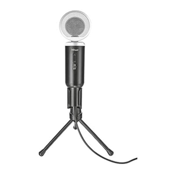 TRUST 21672 MADELL MICROPHONE AND STAND FOR PC AND LAPTOP WITH 3.5 MM PLUG BLACK, 21.0 CM*6.0 CM*7.0