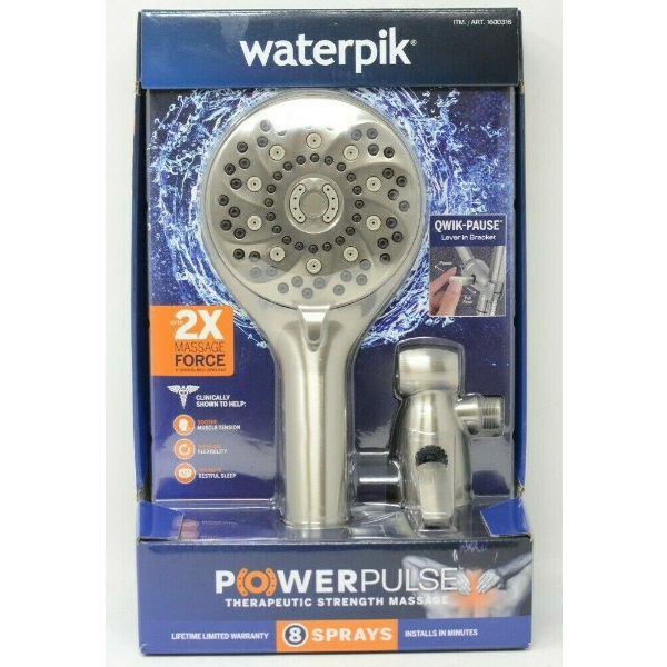 WATERPIK POWERPULSE 6-SPRAY SHOWER HEAD -SU