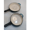 Image 2 : TRAMONTINA ENAMELED CAST IRON SKILLETS, 2-PIECE (USED)
