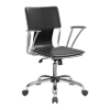 Image 1 : AVENUE SIX DORADO OFFICE CHAIR IN BLACK VINYL AND CHROME FINISH -U