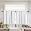 Image 1 : XWZO GREYISH WHITE SHORT CURTAINS FOR SMALL WINDOW