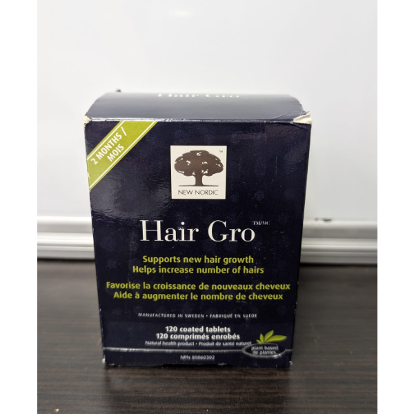 NEW NORDIC HAIR GRO - NATURAL HAIR GROWTH PRODUCT WITH BIOTIN -N