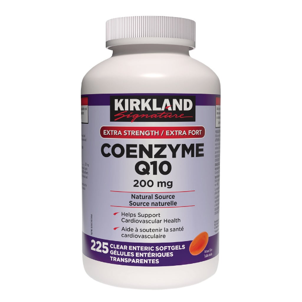 KIRKLAND SIGNATURE COENZYME Q10 200 MG, 225 CLEAR ENTERIC SOFTGELS
