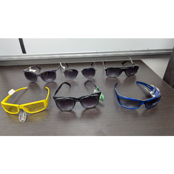 6 PAIRS SUNGLASSES ASSORTED STYLES & COLORS -SU