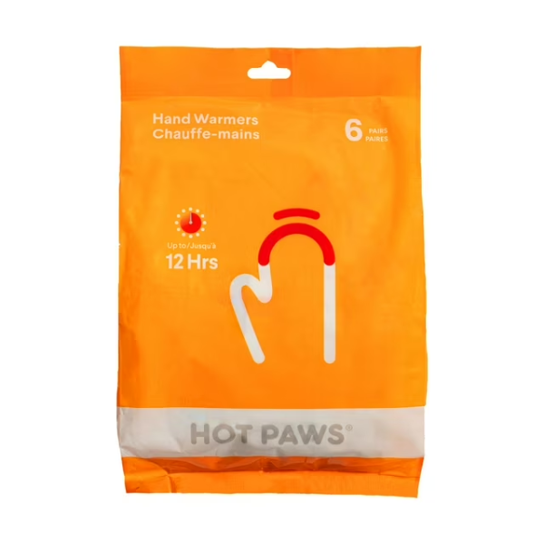 HOT PAWS DISPOSABLE HAND & TOE WARMERS - 12 PAIRS INSTANT HEAT PACKS FOR GLOVES (NEW, NO BOX)