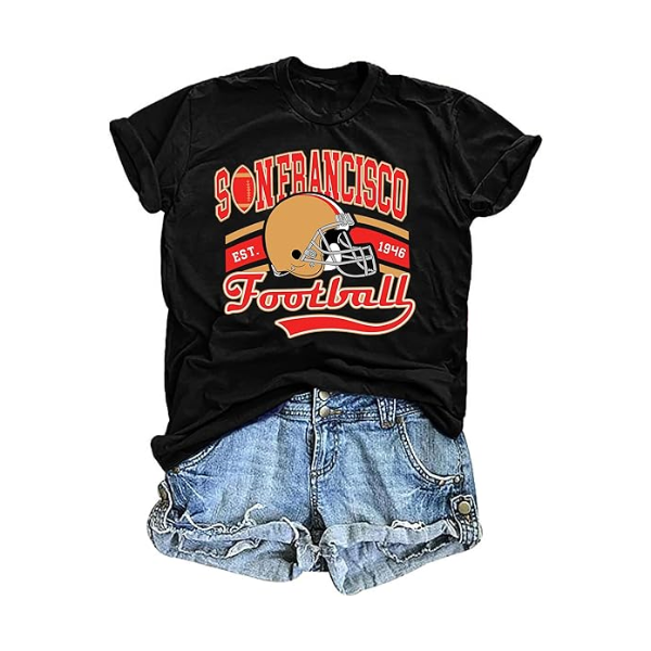 FOOTBALL SHIRT FOR WOMEN: GAME DAY SHIRTS FOOTBALL ERA OUTFITS "LARGE"