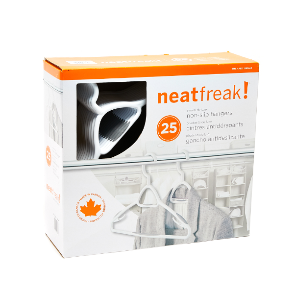 NEATFREAK NON SLIP HANGERS PACK OF 25, 14 PIECES -U