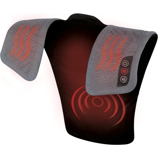 HOMEDICS HEATED MASSAGE WRAP WITH TENSION RELIEVING VIBRATION