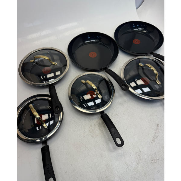 T-FAL CERAMIC NON-STICK SKILLET 6-PIECE -SU