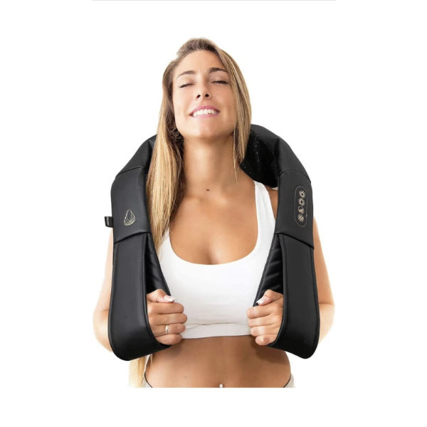INVOSPA SHIATSU BACK SHOULDER AND NECK MASSAGER WITH HEAT - DEEP -N