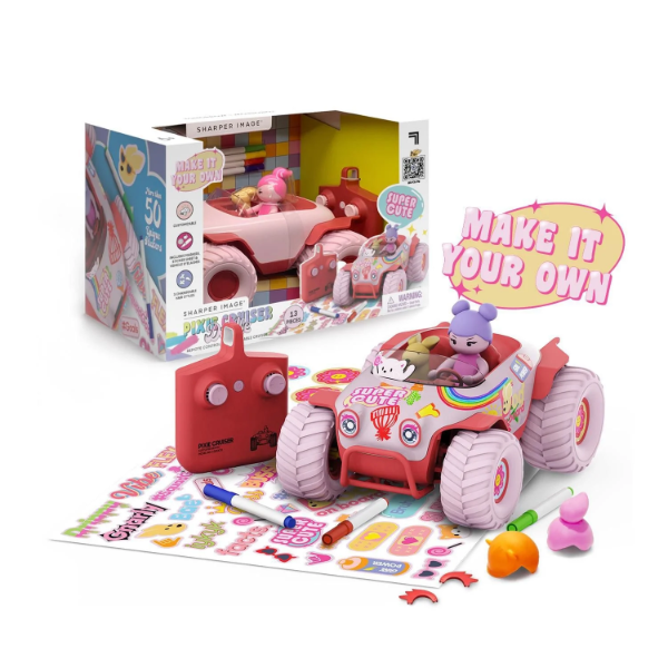 PIXIE CRUISER DOODLE CUSTOMIZABLE REMOTE CONTROL CAR (USED, MISSING PARTS)