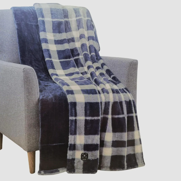 BERKSHIRE FAUX FUR HEATED THROW -U