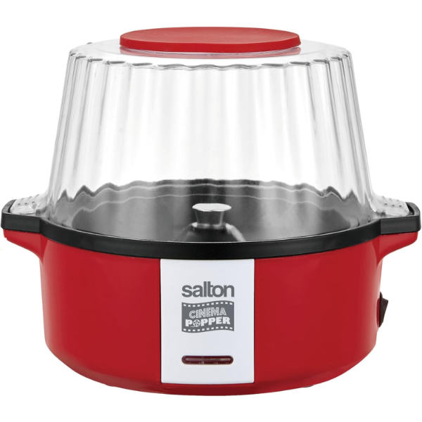 SALTON CINEMA STIR POPPER POPCORN MAKER | BUILT-IN BUTTER WELL | STIRRING ROD FOR EVEN POPPING