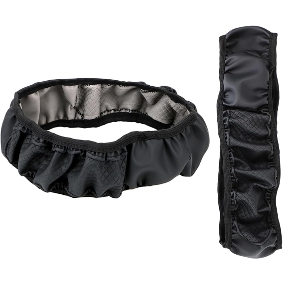 LEATHER CAR STEERING WHEEL COVER 15 INCH 3 PCS -N